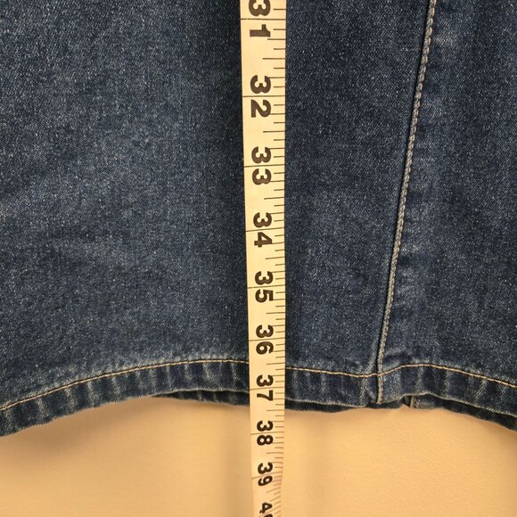 Vintage 90's Y2K Women's M Style Denim Maxi Skirt Snap Side Details Front Zipper - Picture 7 of 12